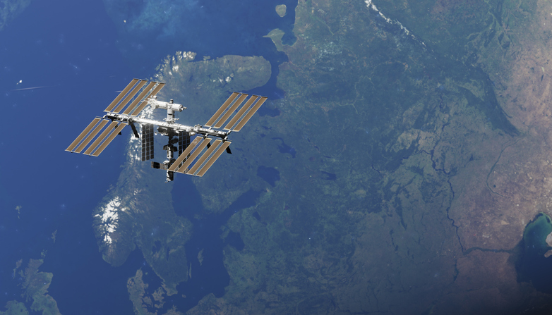 International Space Station orbiting planet Earth